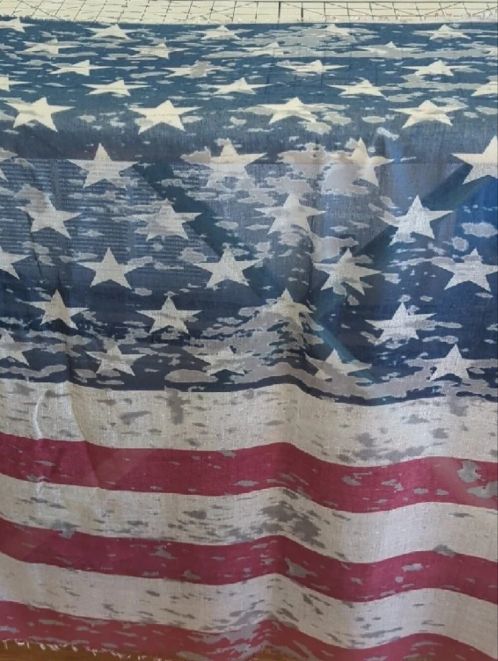 Distressed American Flag Tapestry - Red, White & Blue